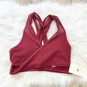 Fabletics Faye Medium Impact Sports Bra XL Red Padded